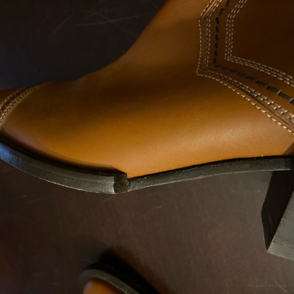 ROBERT CLERGERIE Merry Brown Leather Ankle Boots Heels Size 38 - Picture 11 of 12